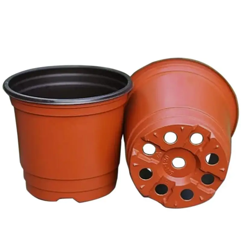 10pcs Lightweight Plastic Plant Flower Pots Nursery Plant Container