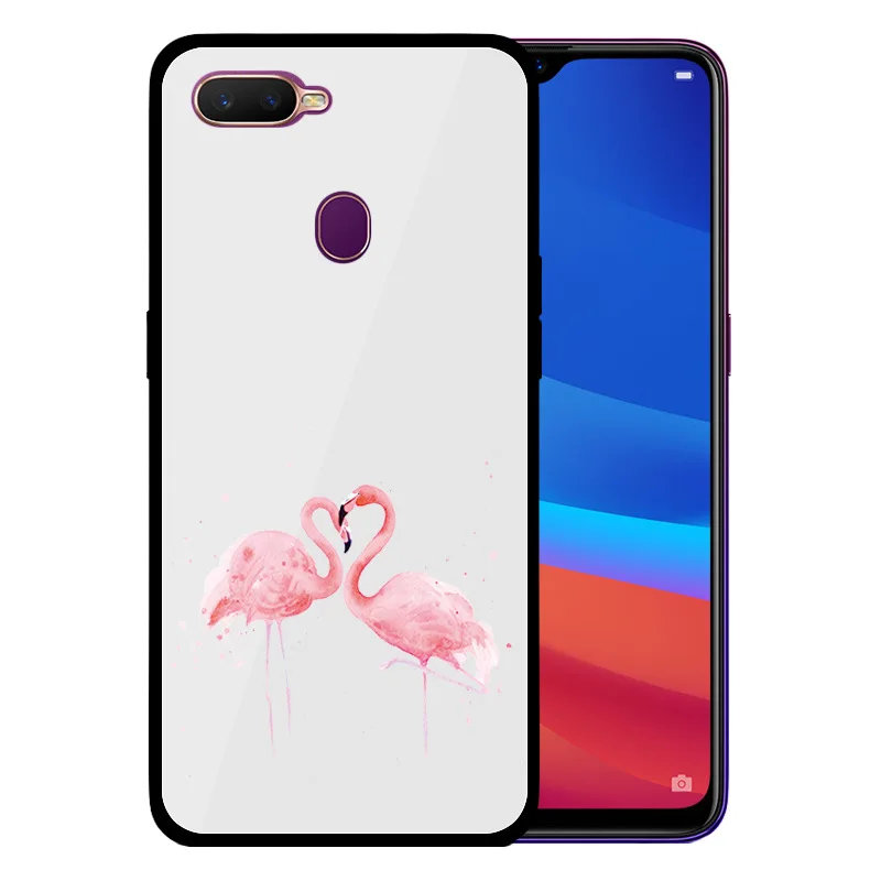 OPPO A9 A5 A7 A3S A83 A77 A5 9 A3 A7X Стекло чехол для телефона чехол с фламинго