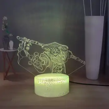 

Cool Pandaren 3D Creative Desk Lamp World of Warcraft LED Kids Night Light Bedside Lamp Best Friends Thankgiving Xmas Gift