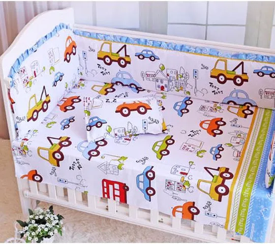  6PCS Infant/Newborn Bedroom Bedding SetBaby Bedding Set Cushion toddler Protection (4bumpers+sheet+ - 32510595991