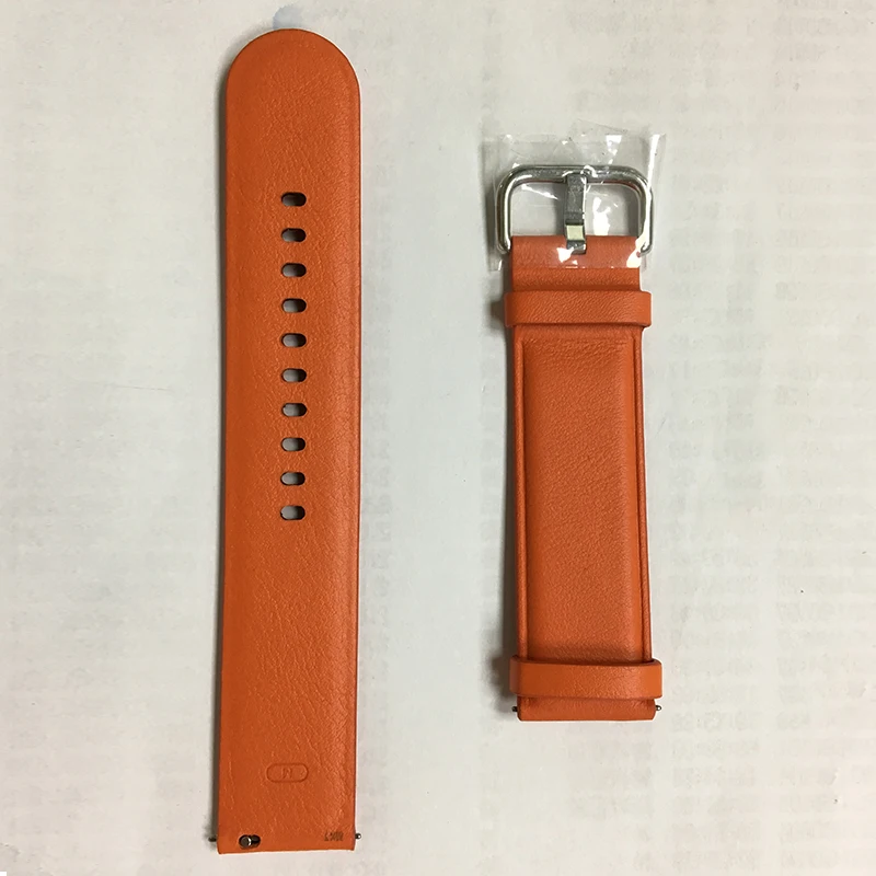 Leather Orange BINYEAE новые часы ремешок для samsung Active 2 R500 R820 R830 R825 R835 20 мм M код ремешок - Цвет: Leather Orange