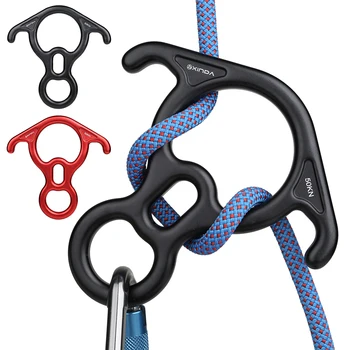 

Rocking Climbing Mountaineering Descender Outdoor Rappelling Gear Ring Abseiling Descender for High Level Working