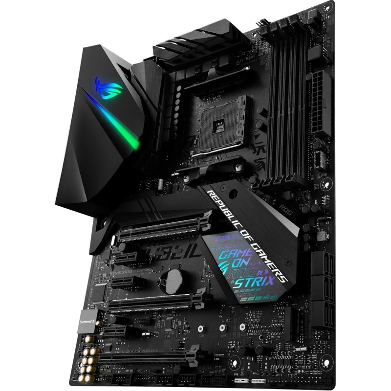 Материнская плата Asus ROG STRIX X470-F GAMING Soc-AM4 AMD X470 4xDDR4 ATX AC`97 8ch(7.1) GbLAN RAID