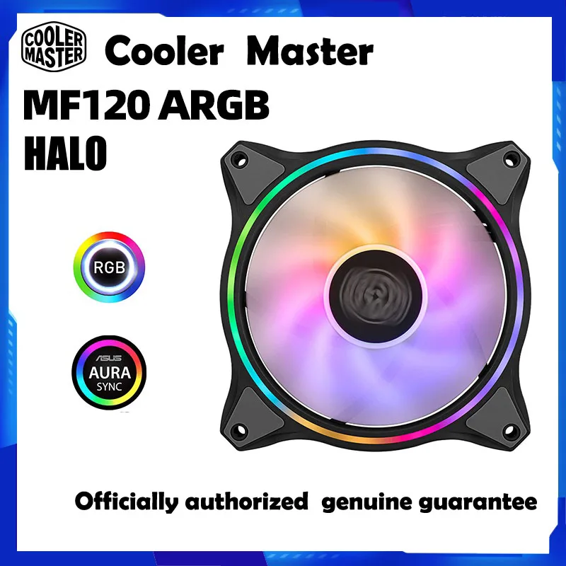 

Cooler Master Fan MF120 HALO ARGB чехол Компьютерный Вентилятор (сбалансированный вентилятор/двойной осветительный эффект/бесшумное шумоподавление)