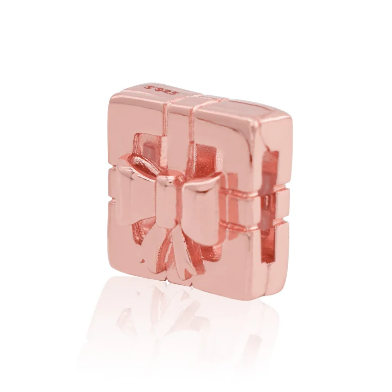 pdl327-ROSE MYBEBOA, 925 пробы, серебро, простое любовное сердечко, Круглый Кулон, бисер, подходит для оригинальной Пандоры, браслет reflexions, сделай сам, подвески, ювелирные изделия - Цвет: pdl327-ROSE
