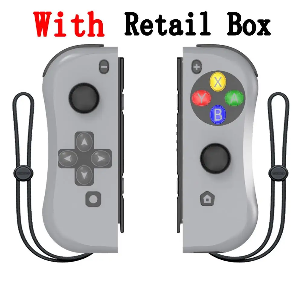 Bluetooth Джойстик для nintendo Zend ручка переключателя Joycon Joy Con Геймпад контроллер игровая консольная панель триггер джойстик - Цвет: Dark Gray With Box