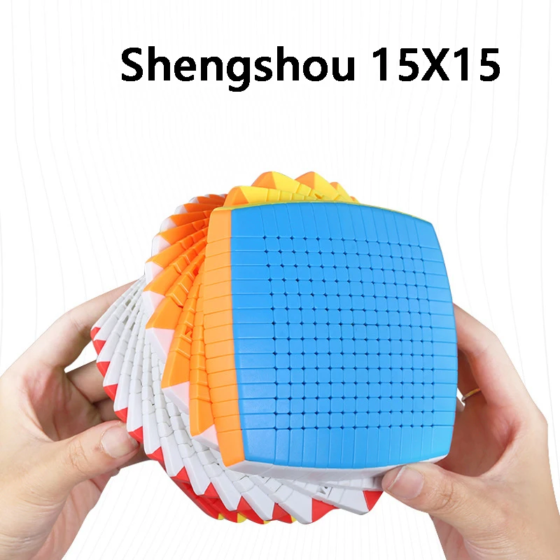 Оригинал Shengshou 15 слоев Sengso 15x15x15 без наклеек 10 6 см куб скоростной волшебный пазл