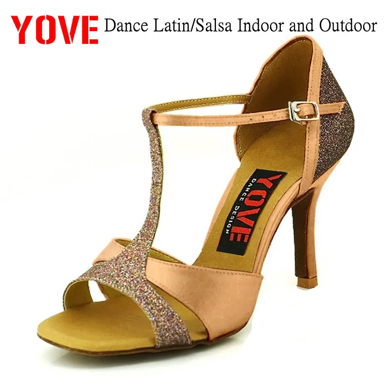 W136 5 танцевальная обувь YOVE Bachata/Salsa/kizomba женская обувь|salsa dance shoes|dance shoesdance shoes women |