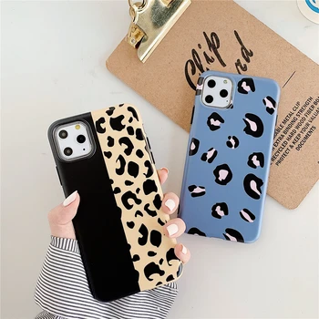 

Leopard Print Silicone Phone Case for iPhone 7 Plus 6 6S 8 11 Pro Max Etui for iPhone XS XR Xs Max Soft TPU Fashion Back Cover