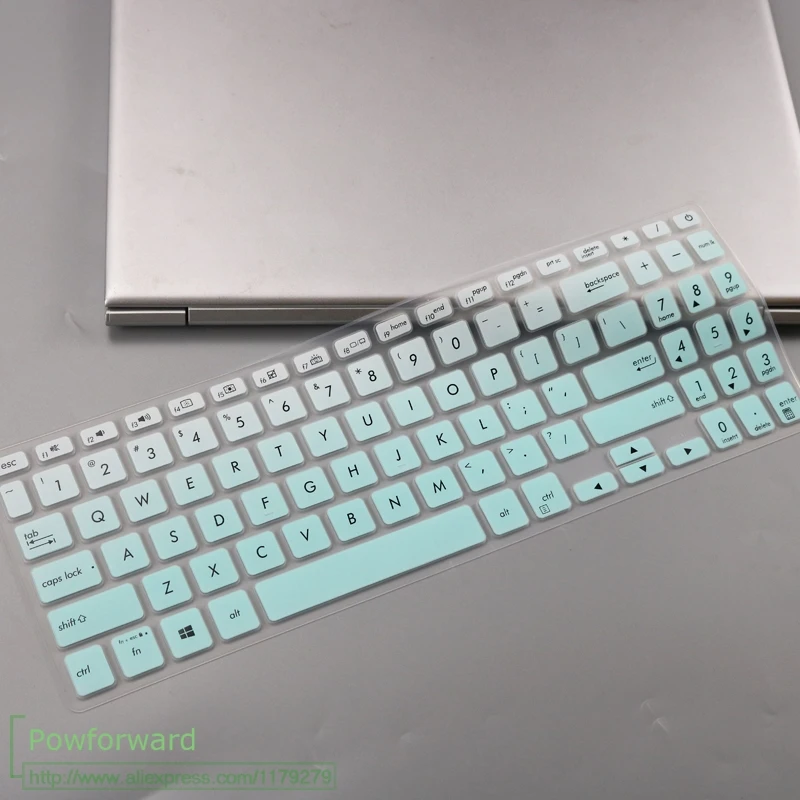 fademint Силиконовая клавиатура протектор кожного покрова для ASUS VivoBook S15 K530FN S530UF S15-S5300U/F S5300UN X530 Y5100 Y5100U X512 V5000 - Цвет: fademint