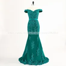Зеленое кружевное платье-Русалка с открытыми плечами, Дубай, вечернее платье, турецкое женское платье для выпускного вечера, вечерние кружевные платья знаменитостей, Vestido