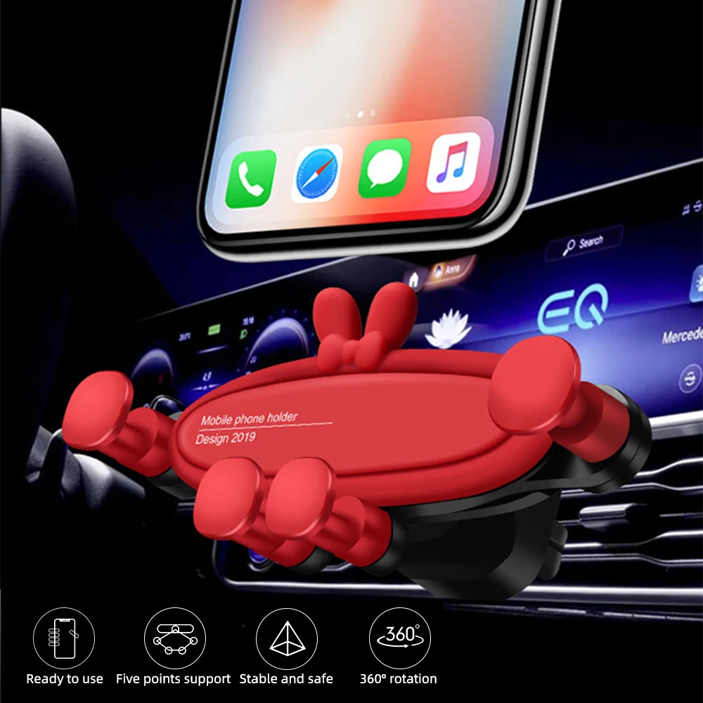 

Universal Car Phone Holder Air Vent Gravity No Magnetic Mobile Phone Holder GPS Stand 360 Degree Rotating For IPhone XS MAX