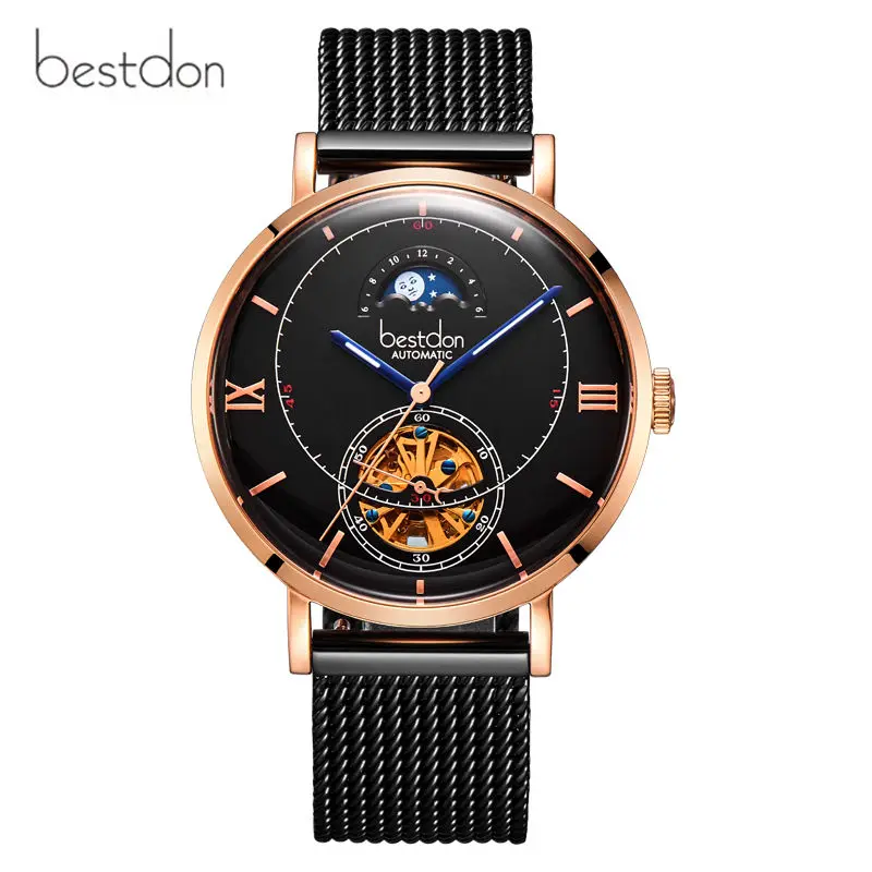 

Switzerland brand Bestdon Luxury Automatic Watch Men Skeleton Waterproof mens Mechanical Watches fashion casual reloj montre new