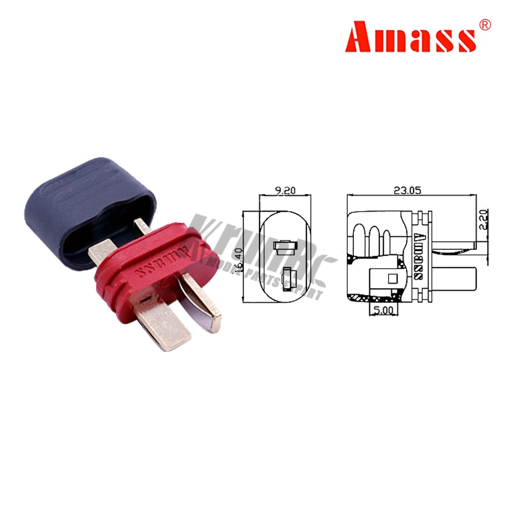 10 пары Новая скользящая обшивка T plug Deans Разъем для RC Lipo батареи