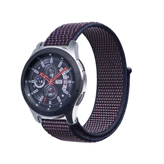 indigo Huawei GT 2 нейлоновый ремешок для samsung Galaxy 42 мм 46 мм Active 2 gear S2 S3 20 мм 22 мм Sport Loop Huami Amazit GTR Bip браслет - Цвет ремешка: indigo