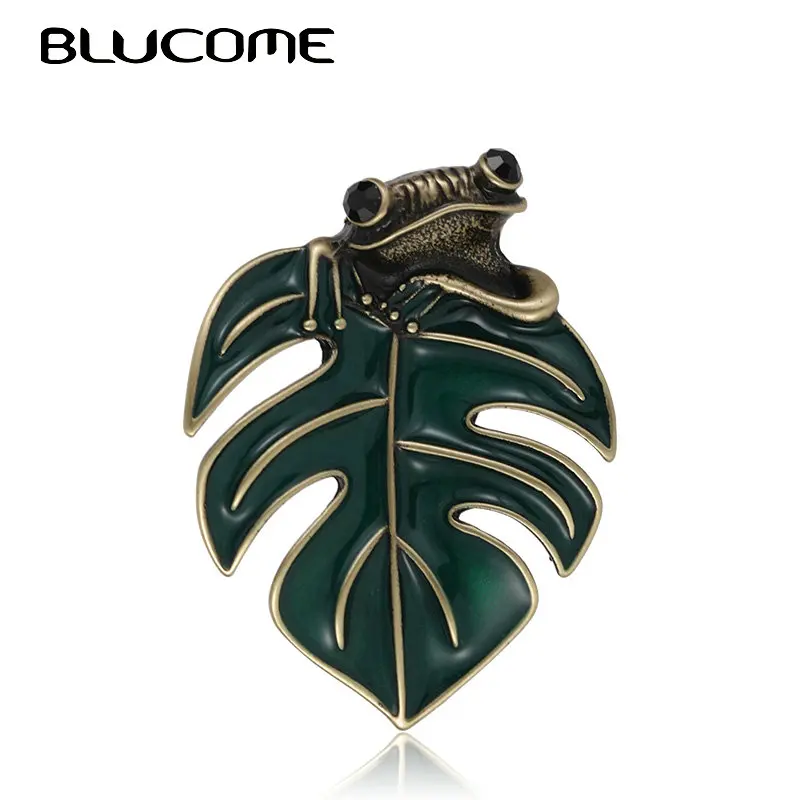 Brooches for Women Vintage Green Leaf Brooch Leaf Brooch Men And