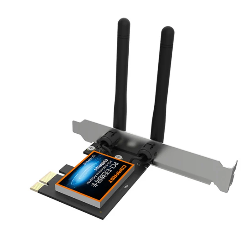 Comfast 650 Мбит/с беспроводной настольный PCI-E 2 4G/5 8 ГГц PCIe Экспресс WiFi сетевой адаптер