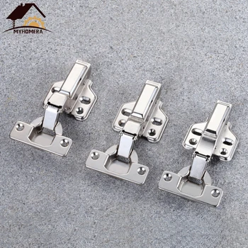 

Myhomera 4Pcs Cabinet Hinge Hydraulic Cupboard Door Hinges Copper Core Damper Buffer Soft Closer Full/Half/Embed Rolled Steel