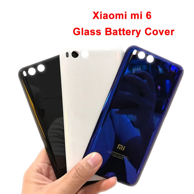 Чехол для mi 6, 3D стекло, задняя крышка корпуса, чехол для Xiaomi mi 6 mi 6, задняя дверь, сменная жесткая панель, крышка батареи, 3 цвета