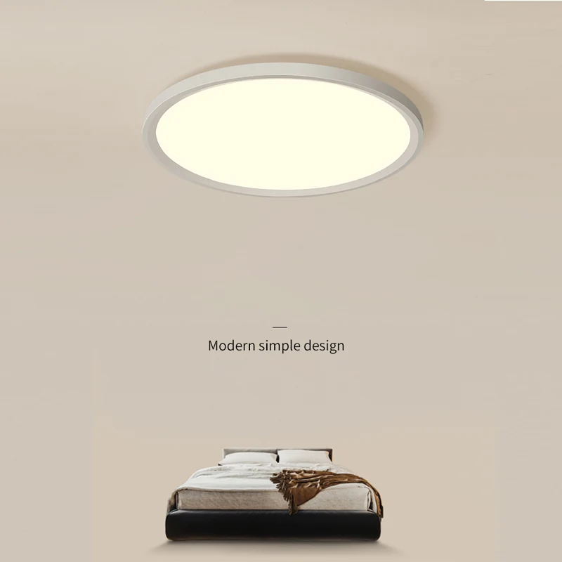 Ultra Thin LED Panel Ceiling Lamp for Bedroom 6/9/13/18/24w Indoor Ceiling Lighting for Aisle Balcony AC85-265V Home LightsUltra Thin Led Ceiling Lamp 6w 9w 13w 18w 24w  Modern Panel Ceiling Lights For Living Room Bedroom Kitchen Indoor Lighting Warm White glass ceiling lights