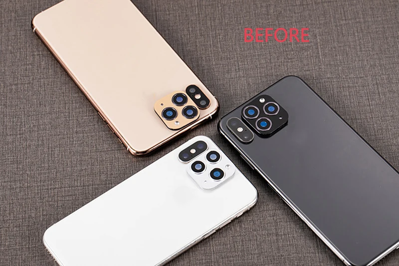 Металлический алюминиевый объектив камеры для Apple iPhone X, изменение секунд 11 Pro, iPhone Xs Max, модифицированный 11 Pro Max защитный чехол для камеры