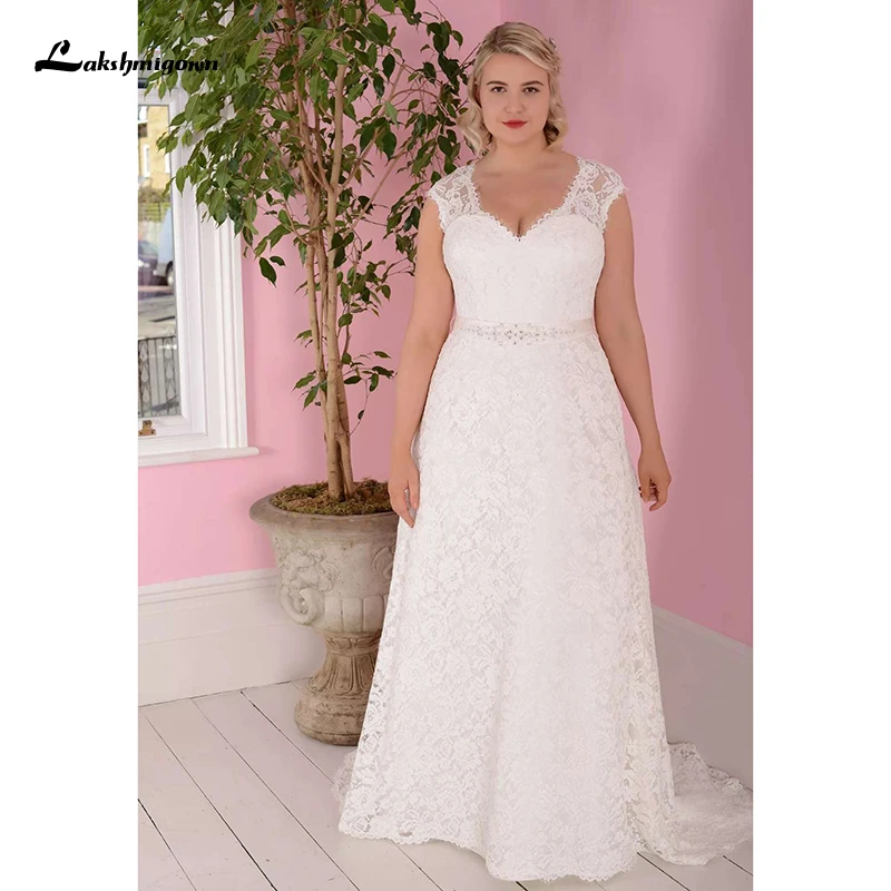 

Vestido De Noiva Lace Beach Wedding Dresses for Women 2021 Plus Size A-Line Sleeveless Bridal Gowns Princess Robe De Mariee