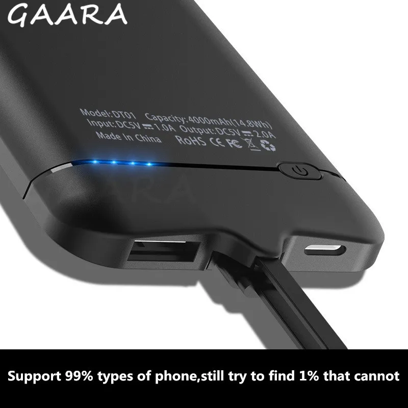 4000 мА/ч, Батарея зарядный чехол для iPhone 5 5S SE 6 6S Plus Nanosorption универсальная Батарея чехол для iPhone 5 5S SE 6 6S Plus funda