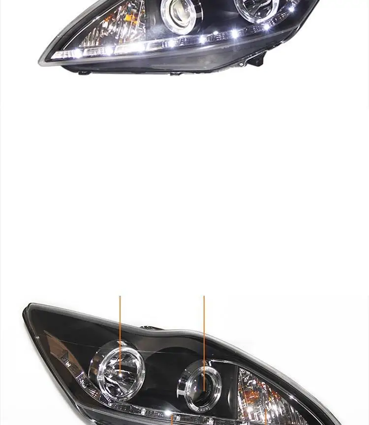 Дневной Cob Стайлинг аксессуар для бега лампа Neblineros Led Para Auto Assessoires фары автомобиля фары в сборе 09 для Ford Focus