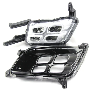 

DC 12V LED Daytime Running Light Replacement Parts Black ABS 6000-6700K Car Auto Protection Decoration Fog Lamp For Kia K5