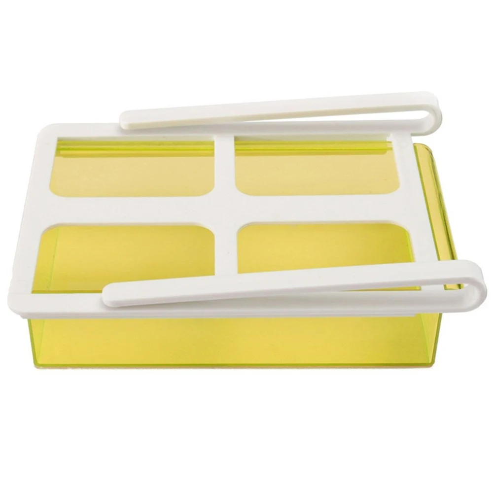Мини ABS слайды кухня холодильник морозильник экономии пространства организации стеллаж для хранения ванная комната полка - Цвет: yellow