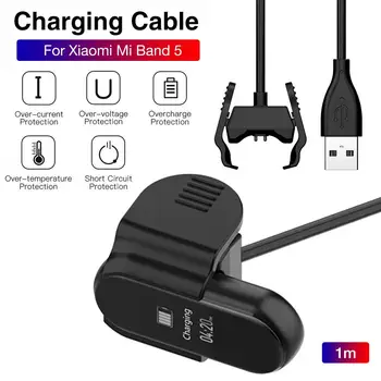 

1M USB Charger Cable For Xiaomi Band 5 Replacement Charging Accessories For Xiaomi Mi Band 5 Charger Smart Watch