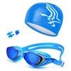 Professional Swim Glasses Unisex Swimming Goggles Waterproof anti-fog UV Protection Surfing Swim Caps Earplugs Nose Clip Set 1