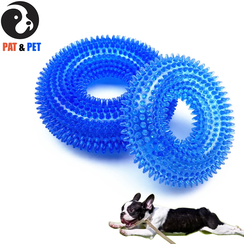 

Pet Chew Toy Durable TPR Dog Molar Stick with Massage Beads Soft Bite Resistant Dumbbell for Teeth Cleaning, Playing