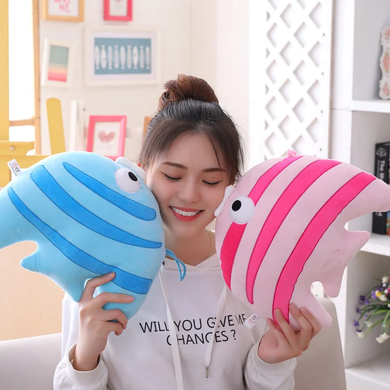 

New 1pc 30cm/50cm Cute Tropical Fish Plush Toy Soft Stuffed Pillow Kawaii Sea Animal Dolls Children Baby Girls Gifts Home Decor