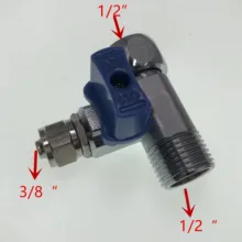 1/" до 3/8 л ead бесплатно RO подачи воды адаптер кран шаровой трёхходовый кран отключения клапан для мячей соединения RO фильтр для воды