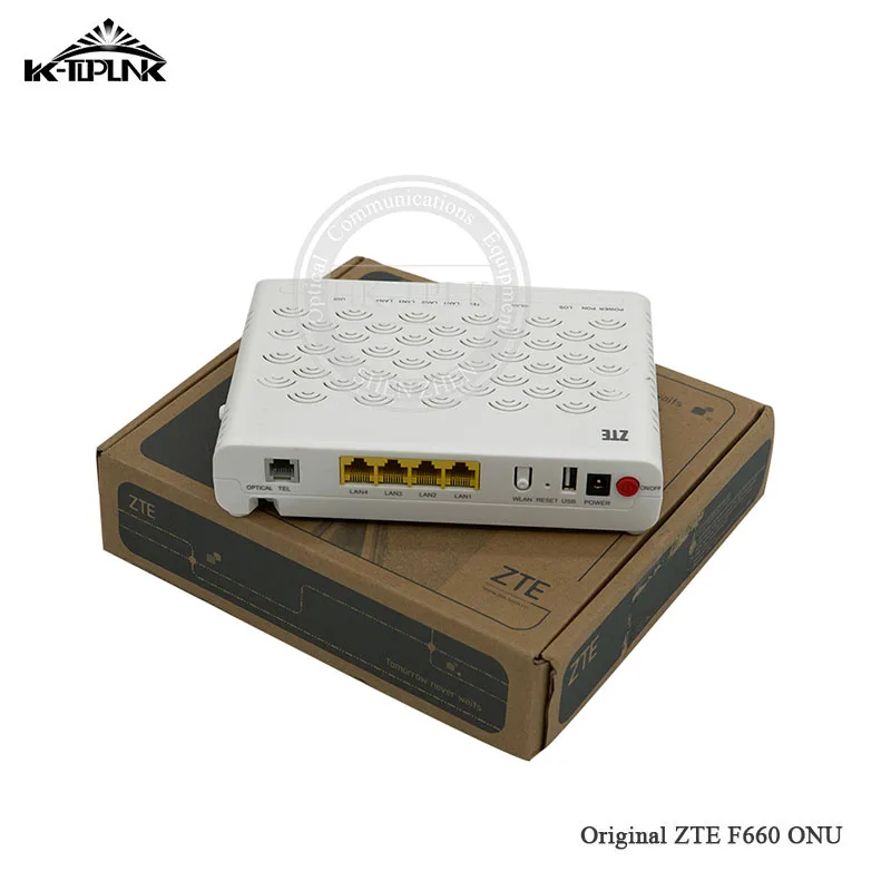 FTTH Gpon Onu модем 100% новый ZTE F660 V6.0 версия маршрутизатора 1GE + 3FE 1 кастрюля 2 4G WIFI UPC