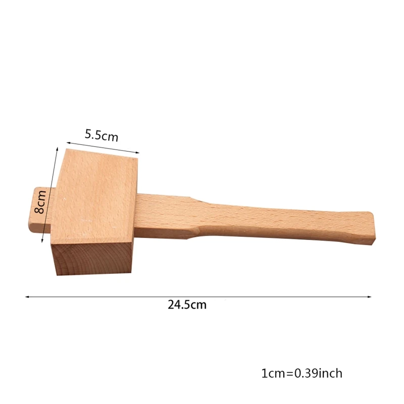 Beech Solid Carpenter Wood Wooden Mallet Hammer Handle Woodworking Tool E7CB