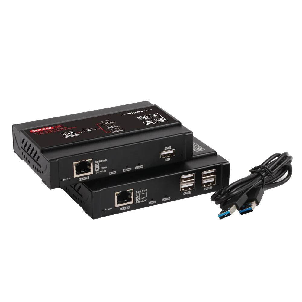 Mirabox 4K удлинитель KVM HDMI по TCP IP передатчик компактный и умный один на много usb-удлинитель