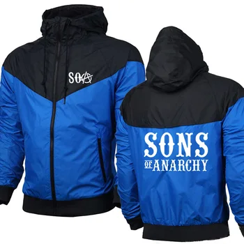 

Men Hoodies SOA Sons of anarchy the child Spring Autumn Fashion SONS Zipper Hoodie Cotton Male Casual Men's jackets Sweatshirt H