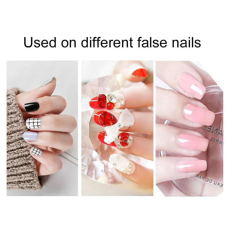 5Sheet 10Sheet Transparent Double Sided Adhesive Tapes Stickers False Fake Nails Sticker Nail Tips Extension Stick 3