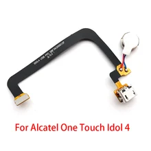 Высококачественный USB гибкий кабель для Alcatel One Touch Idol 4 Idol4, док-станция, разъем для зарядки, порт для зарядки, гибкий кабель с микрофоном