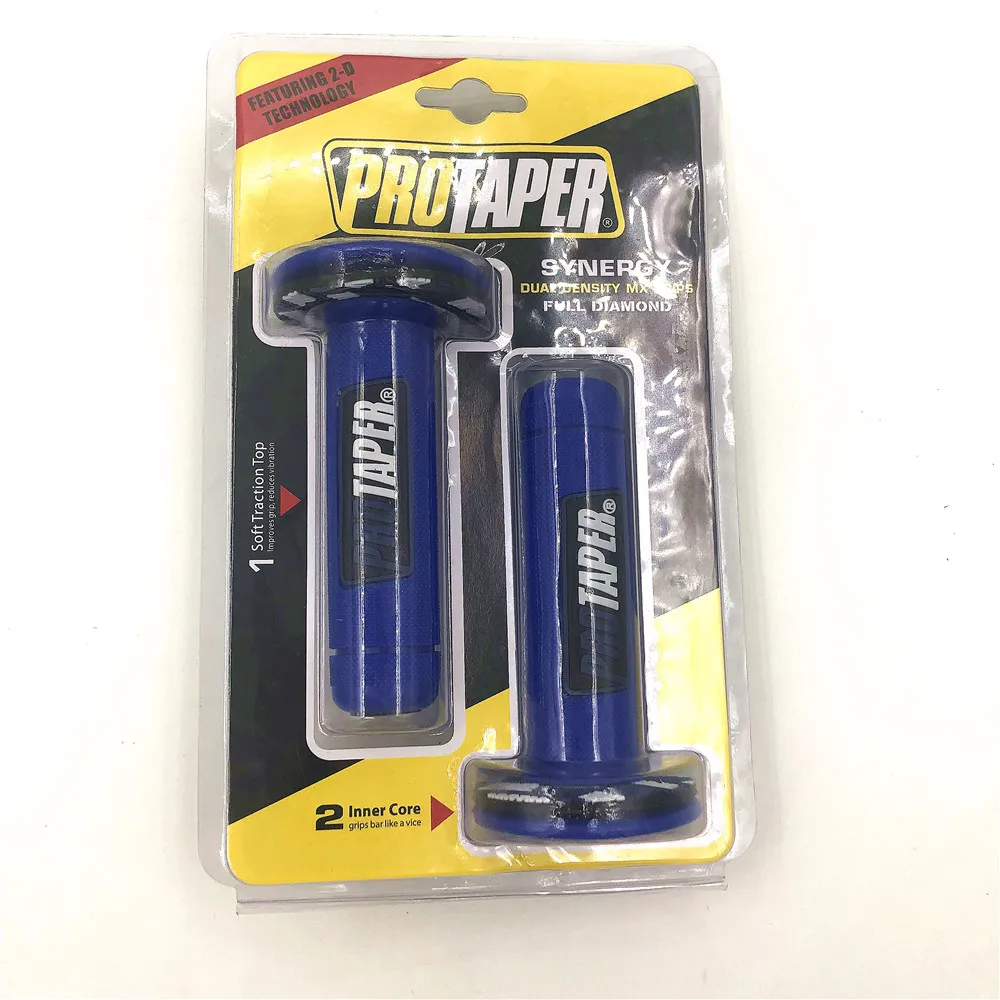 Blue Full Box Рукоятка Pro taper для мотоцикла, высокое качество, Protaper, Dirt Pit Bike, для мотокросса, 7/8 дюймов, руль, резиновый гель, рукоятки, Тормозные ручки - Цвет: Blue Full Box
