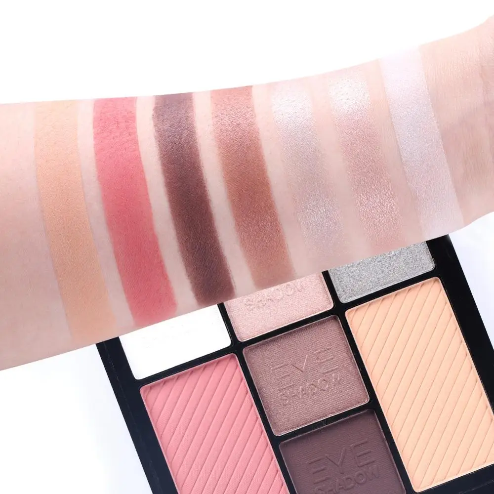 7 Color Eyeshadow Blush Palette 24Hours Not Fade Waterproof Smudge Proof Brighten Skin Color Eye Shadow 2