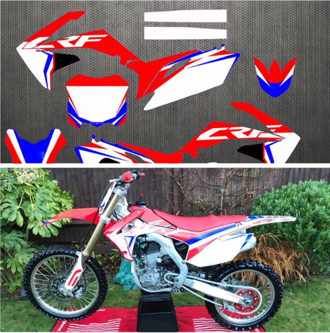 Бесплатный Набор наклеек CRF250R 10 13 на заказ наклейка с полным графическим фоном