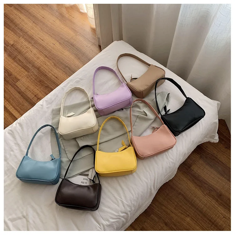 Synthetic leather women's bag fashion monochrome shoulder strap luxury European and American style 2020 |