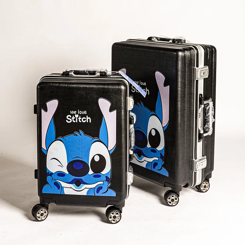 20"24 Inch Cartoon Cute Aluminum Frame Travel Children's Suitcase On Wheels Carry On Rolling Luggage Boarding Case