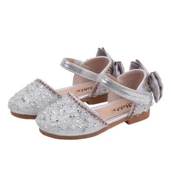 

Girls Sequin Shoes Princess Gold Pink Silver Kids Summer Glitter Holiday Shoes Wedding Birthday Party Formal 2020