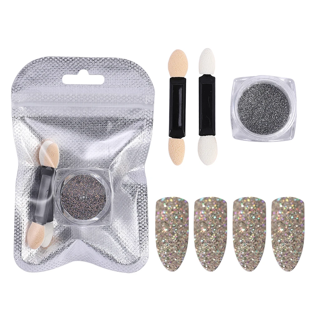 

Nail Glitter Flakes Nail special Sequins Silver Nails Powder Manicure Decoration Designs For Nail at home DIY Hot Sell