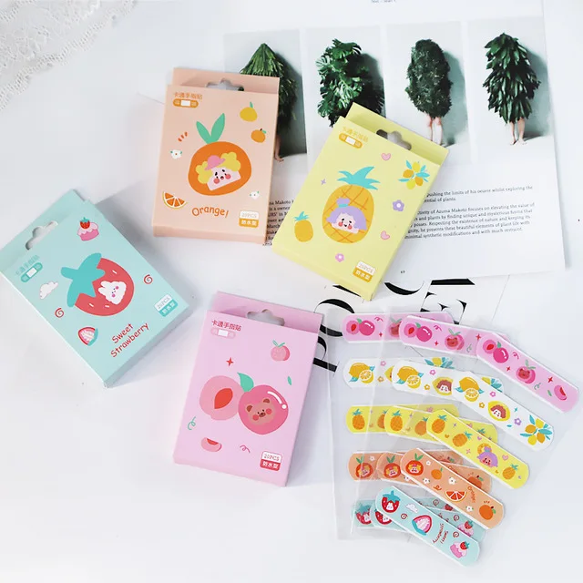 20pcs/box Cartoon Kids Bandages Adhesive Bandages Wound Plaster First Aid Hemostasis Band Aid Sterile Stickers NO.14