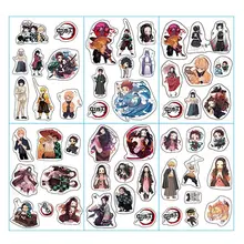 Autocollants Demon Slayer, étiquette Scrapbooking, pour bagages, Skateboard, téléphone, ordinateur portable, vélo, mur de guitare, bricolage, 6 pièces